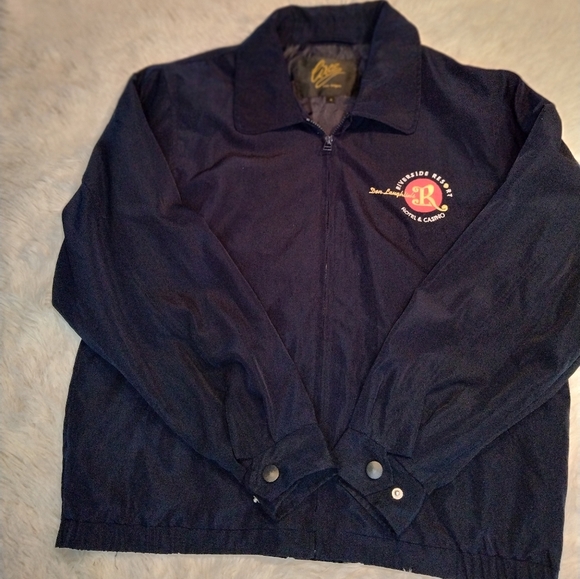 Vintage Don Laughlin Riverside Resort and Casino dark navy blue jacket - Picture 1 of 3